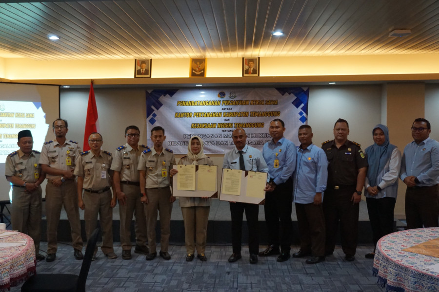 Mitigasi Risiko Hukum, Kantor Pertanahan Temanggung MoU dengan Kejaksaan Negeri