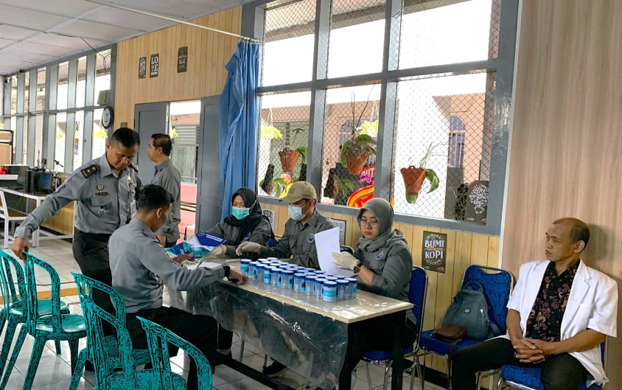 Galakkan P4GN, Pegawai dan Warga Binaan Rutan Temanggung Jalani Tes Urine