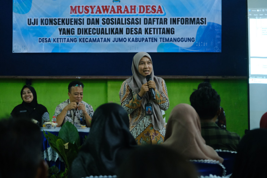 Desa Ketitang Sosialisasi DIK, PPID Pemkab: Ada 12 Informasi Tak Boleh Dipublikasikan