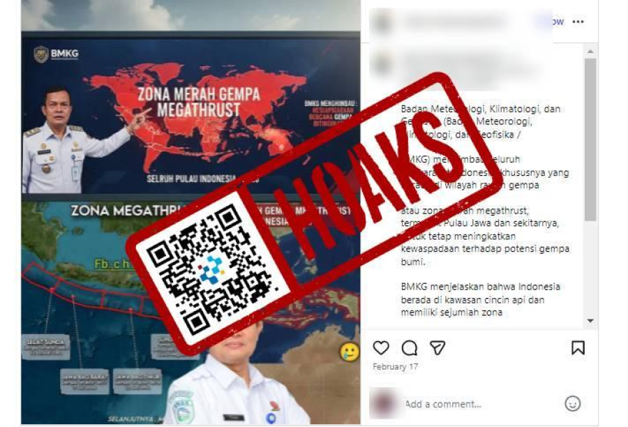 [HOAKS] BMKG Umumkan Gempa Megathrust 2026 di Seluruh Pulau Indonesia