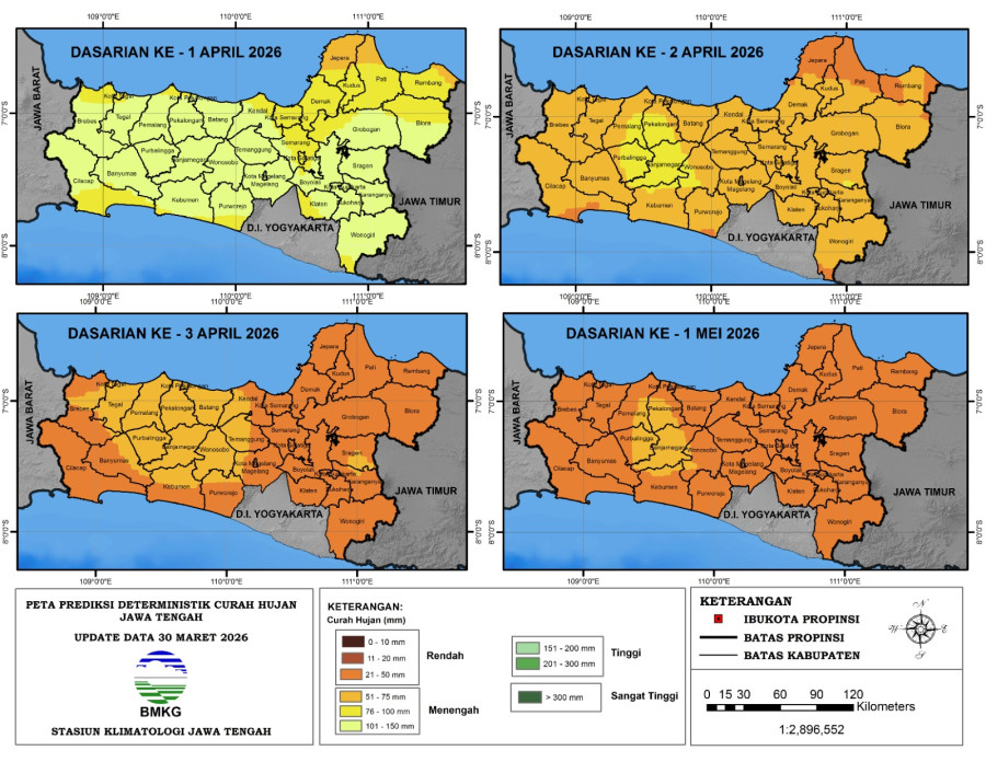 Hasil Monitoring HTH dan Analisis Curah Hujan Dasarian Ke-3 Maret 2026