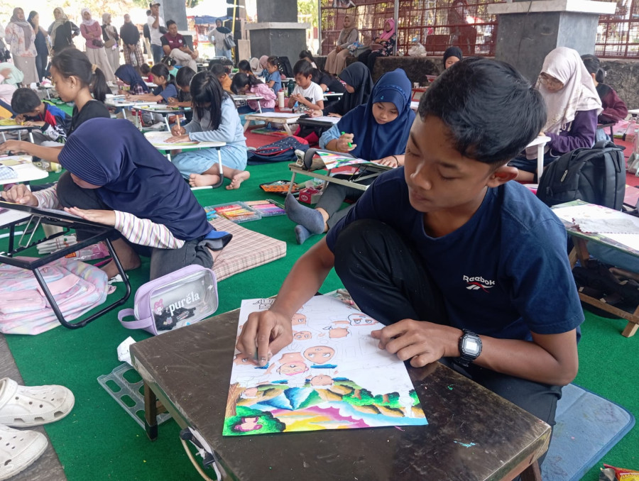 Gelar Lomba Menggambar, Komnas PA Temanggung Tamengi Bakat Anak Sejak Usia Dini
