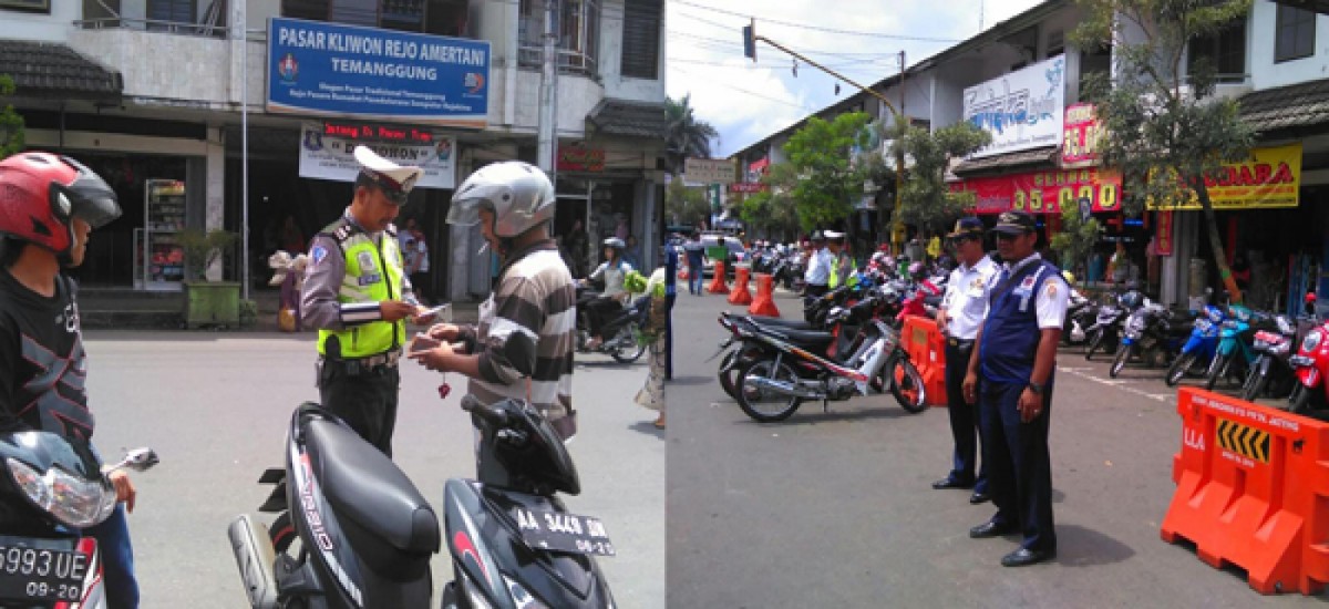 Dishub Temanggung Tindak Kendaraan Parkir Tidak Pada Tempatnya