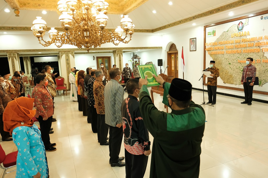 Bupati Temanggung Lantik 3 JPT Pratama dan 4 Pejabat Fungsional