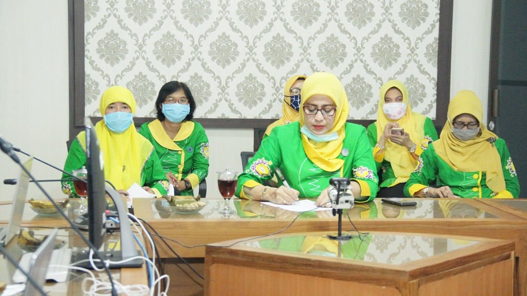 TP PKK Temanggung Adakan Vidcon Dengan Gubernur dan TP PKK Jateng