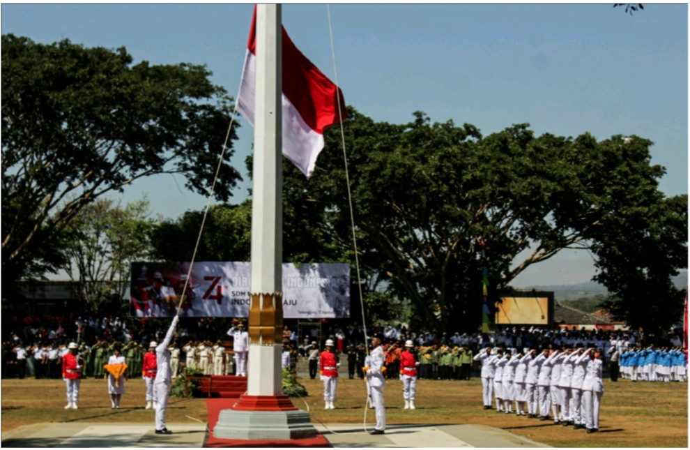 Upacara HUT ke-74 RI Kabupaten Temanggung Berjalan Hikmat