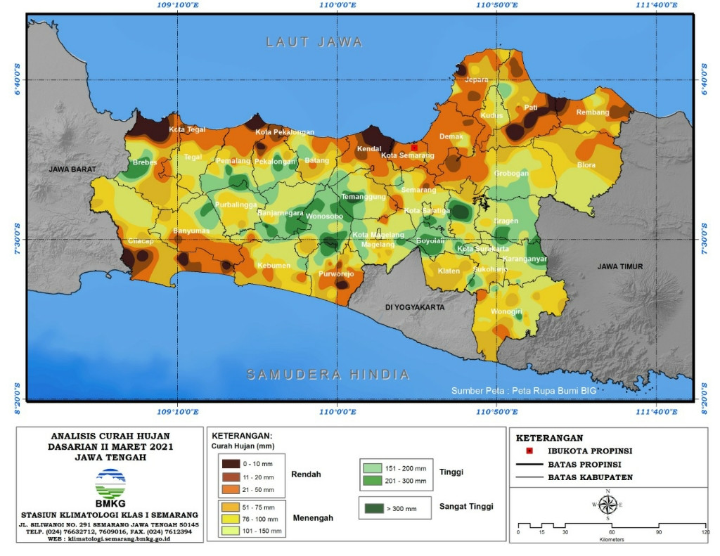 BMKG Monitoring HTH dan Analisis Curah Hujan di Jateng