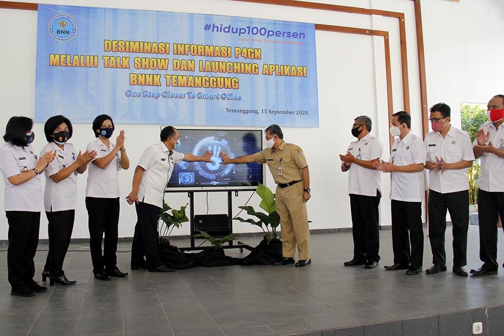 Pertama di Jateng, BNNK Temanggung Luncurkan Aplikasi HALO 