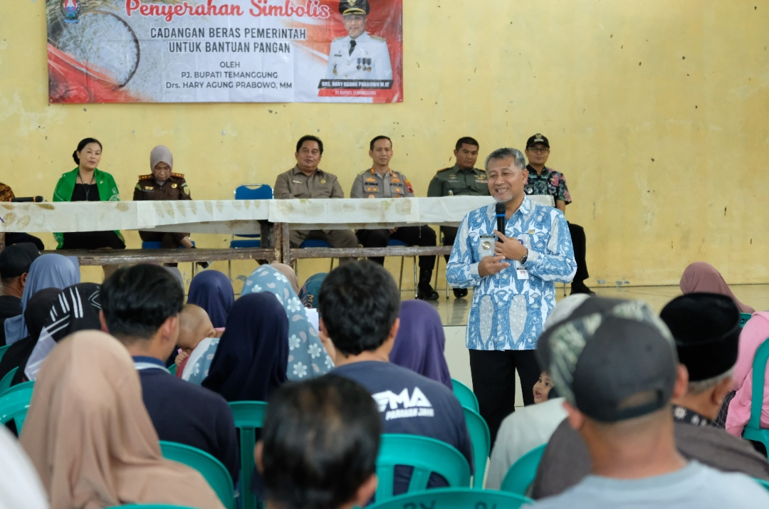 Pj. Bupati dan Forkopimda Serahkan Cadangan Beras Pemerintah untuk Bantuan Pangan