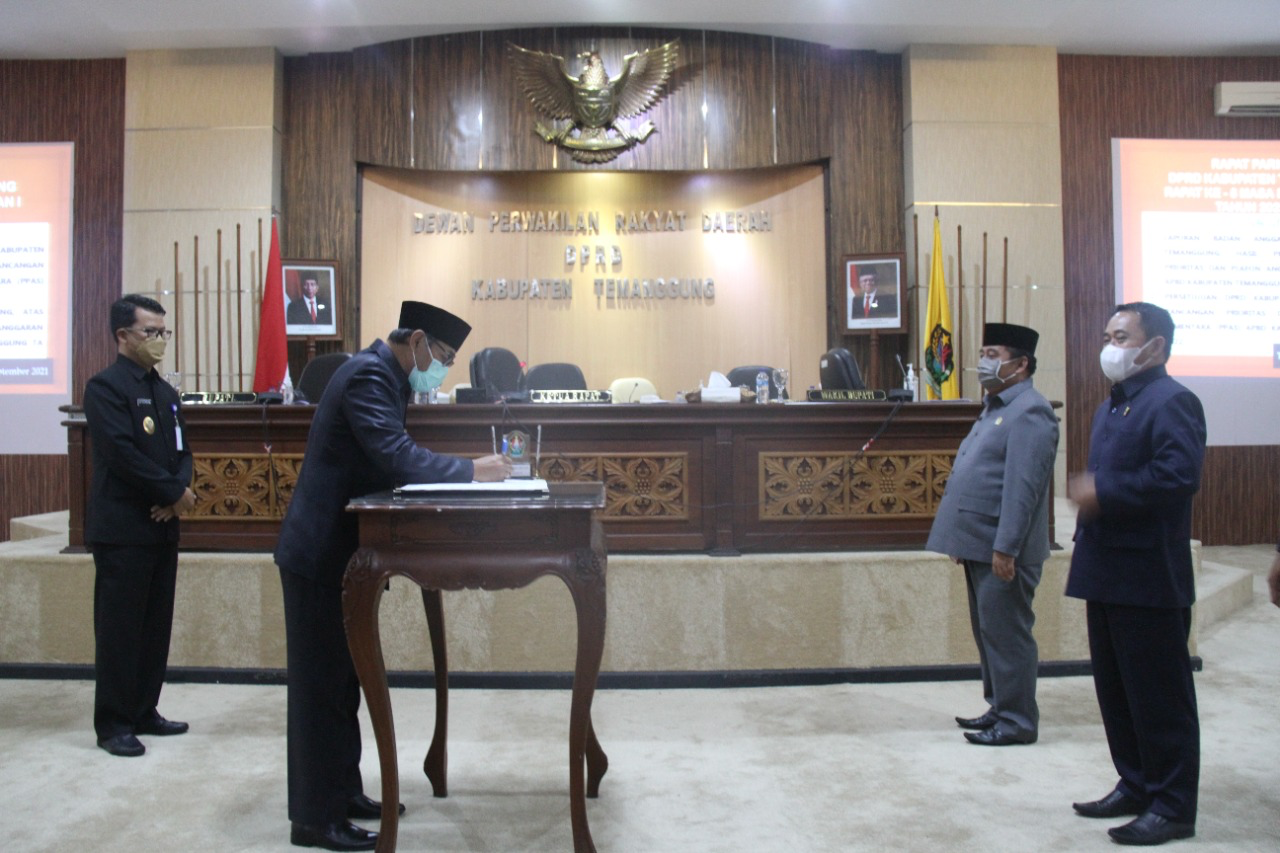 DPRD Temanggung Setujui Rancangan PPAS APBD TA 2022