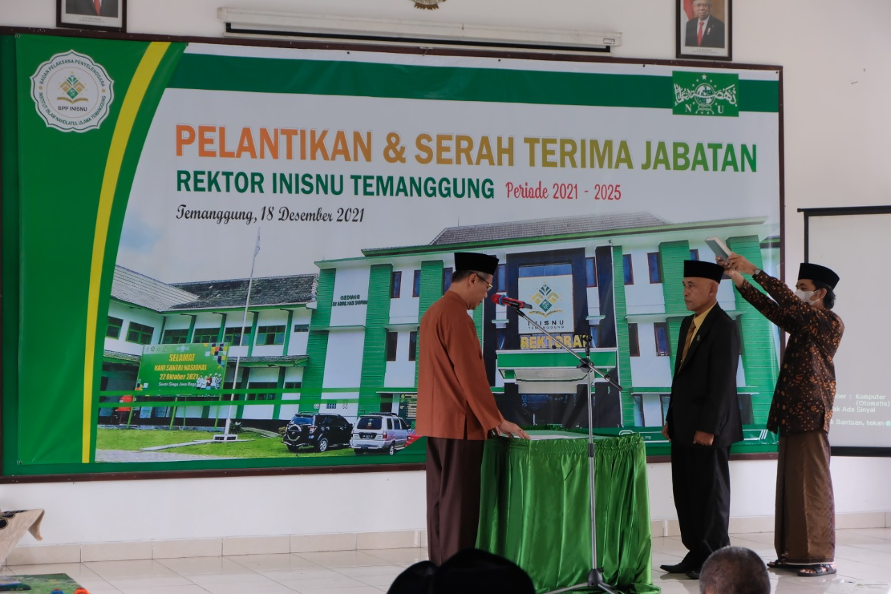 Rektor INISNU 2021-2025 Resmi Dilantik