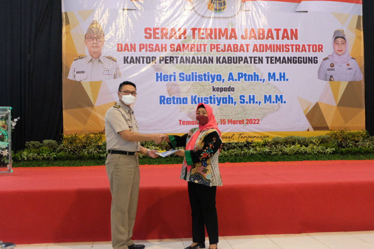 Serah Terima Jabatan Kepala ATR/BPN Temanggung