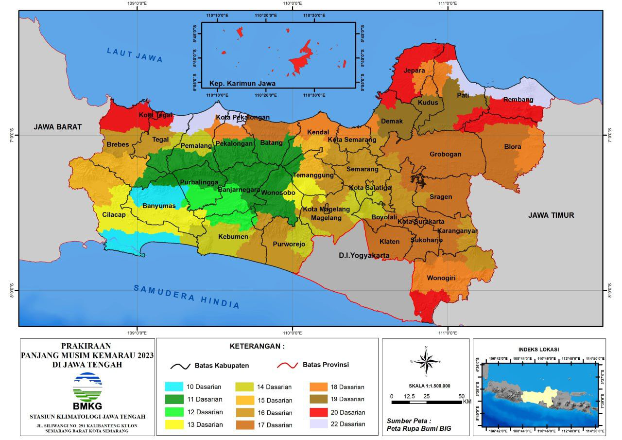 Musim Kemarau Jateng Diprakirakan Mulai Bulan Mei 2023