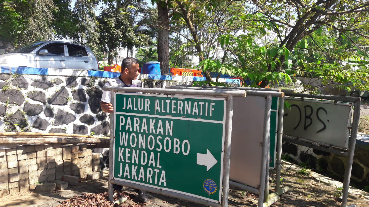 Dishub Siapkan Rambu Petunjuk Jalan Portabel Arus Mudik