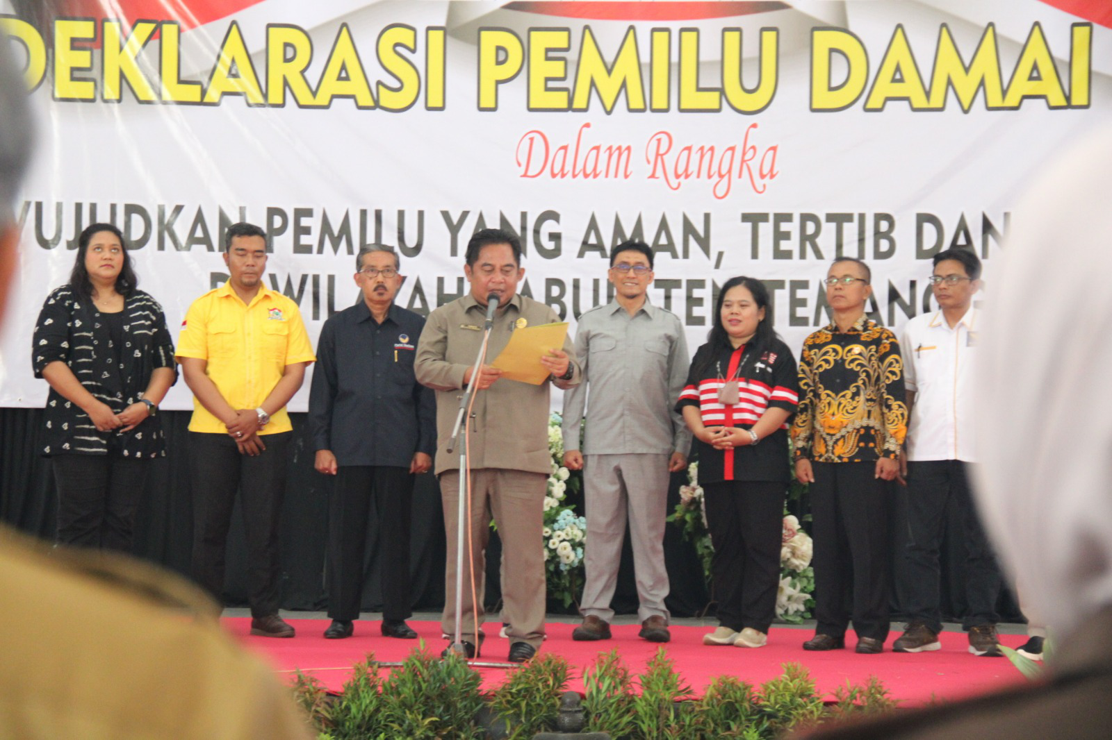 Pastikan Pemilu Aman, Polres Temanggung Gelar Rakor Lintas Sektoral dan Penandatanganan Deklarasi Da