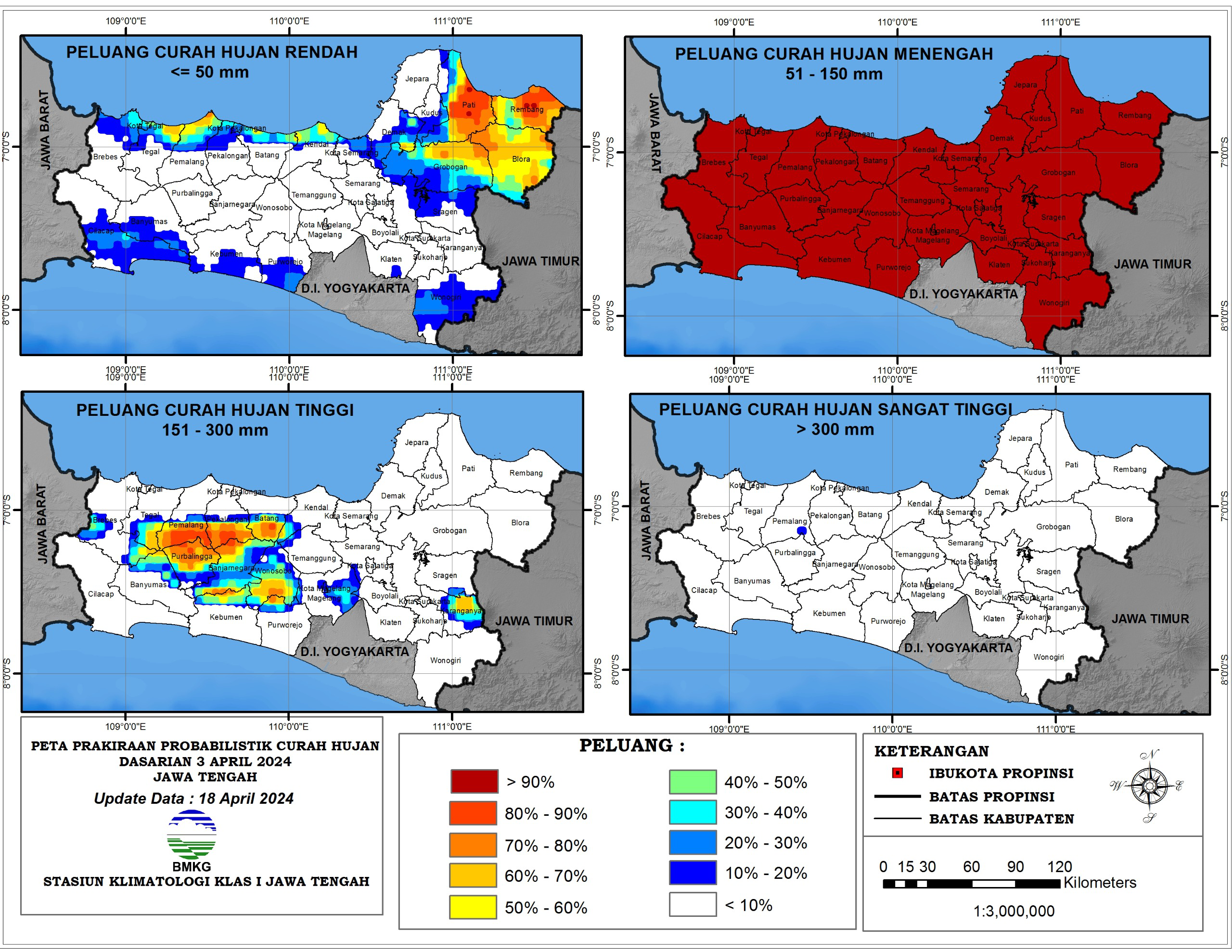 Hasil Monitoring HTH dan Analisis Curah Hujan Dasarian 2 Bulan April 2024