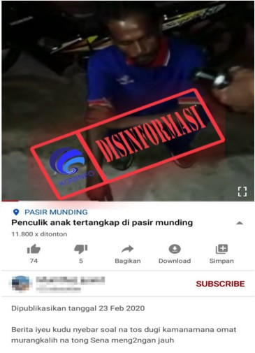 [DISINFORMASI] Penculik Anak Tertangkap di Pasir Munding