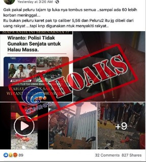 [HOAKS] 60 Orang Korban Meninggal Dalam Kerusuhan 22 Mei 2019 di Jakarta