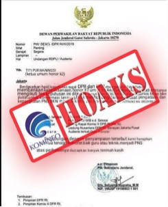 [HOAKS] Surat Keputusan DPR: Resmi Honorer 35 Keatas Diangkat Tanpa Tes