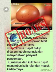 [HOAKS] Bintik Pada Kulit Telur adalah Streptokokus