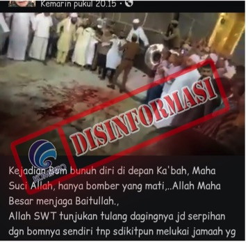 [DISINFORMASI] Video Bom Bunuh Diri di Baitullah Mekkah