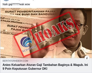 [HOAKS] Anies Keluarkan Aturan Gaji Tambahan untuk Gubernur dan Wakil Gubernur