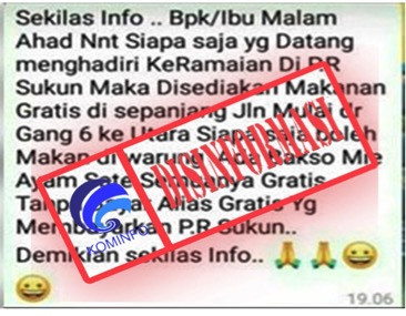 [DISINFORMASI] Makan Gratis di Sepanjang Jalan Perusahaan Rokok Sukun