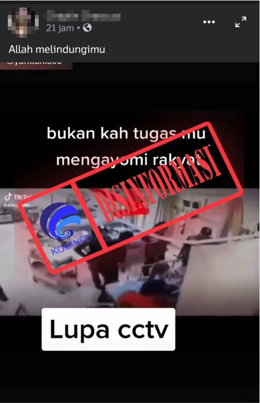 [DISINFORMASI] Video Pemukulan Polisi Terhadap Mahasiswa yang Sedang di Rawat di RS