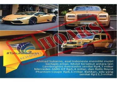 [HOAKS] Ahmad Sukarno Ternyata Pemilik Mobil-mobil Mewah di London