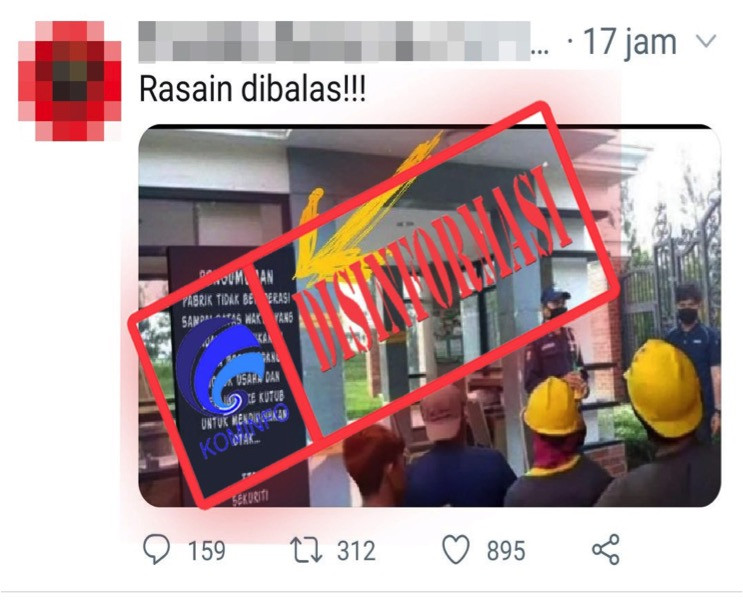 [DISINFORMASI] Foto - Pengumuman Pabrik Tidak Beroperasi