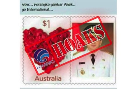 [HOAKS] Pemerintah Australia Terbitkan Perangko Bergambar Ahok