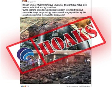 [HOAKS] Ribuan Umat Muslim Rohingya Myanmar Dibakar Hidup-Hidup