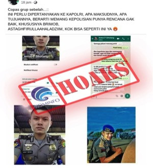 [HOAKS] Obrolan WhatsApp Terkait Anggota Polri Hina TNI