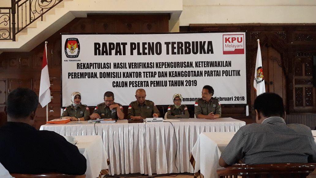 16 Parpol Calon Peserta Pemilu 2019 Lolos Tahapan Verifikasi 