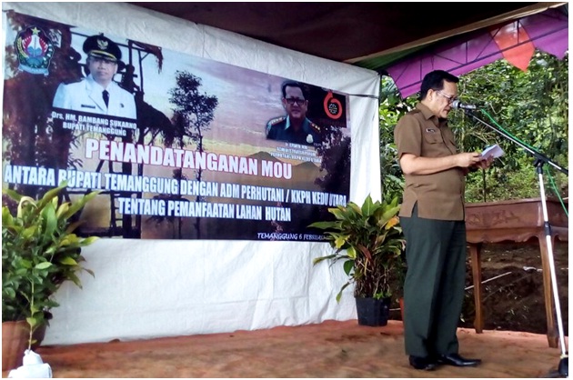 Bupati Temanggung Tandatangani MOU dengan ADM Perhutani/KKPH Kedu Utara