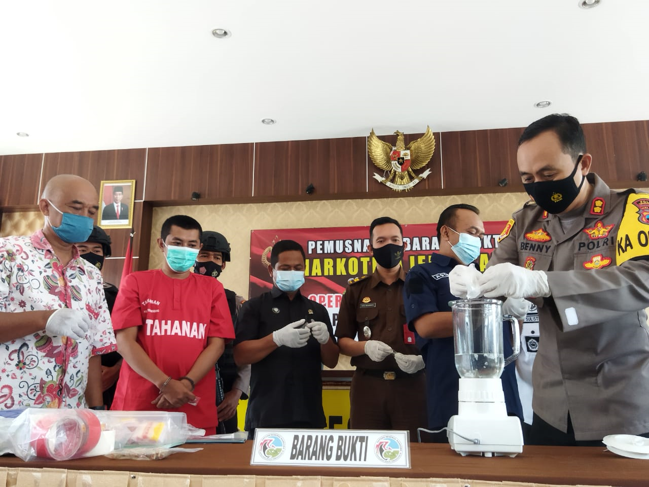 Polres Temanggung Musnahkan Barang Bukti 77,88 gram Sabu-sabu