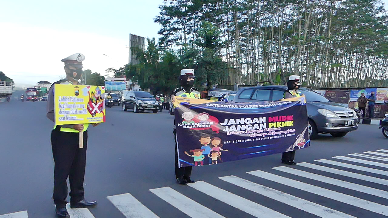 Polres Temanggung Edukasi Masyarakat Agar Tidak Mudik