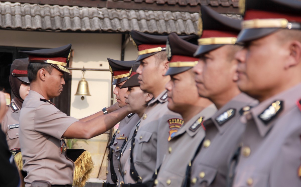 Empat Anggota Polisi Polres Temanggung Jalani Sertijab